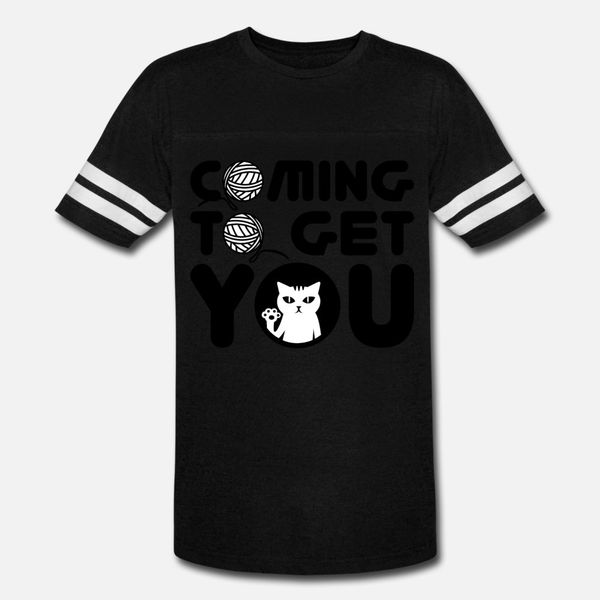 

жуткий cat приближается получить вас dangerous cat pet t shirt men customize хлопок вокруг шеи fit graphic нового стиль весна outfit рубашку