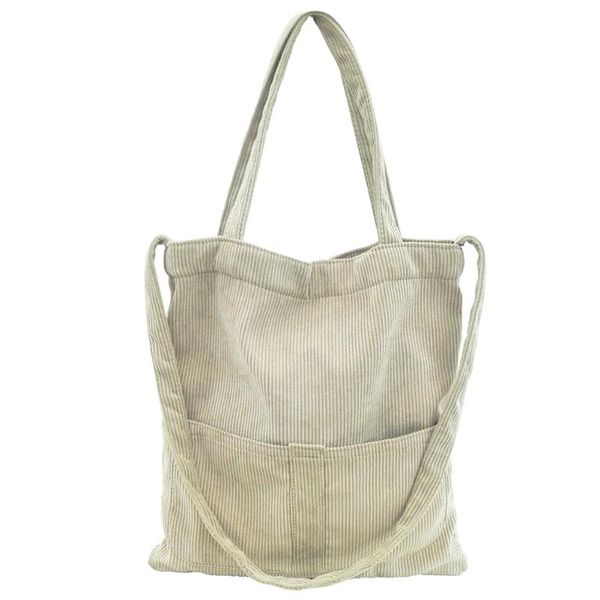 

women durable solid large capacity outdoor shoulder bag soft corduroy autumn winter