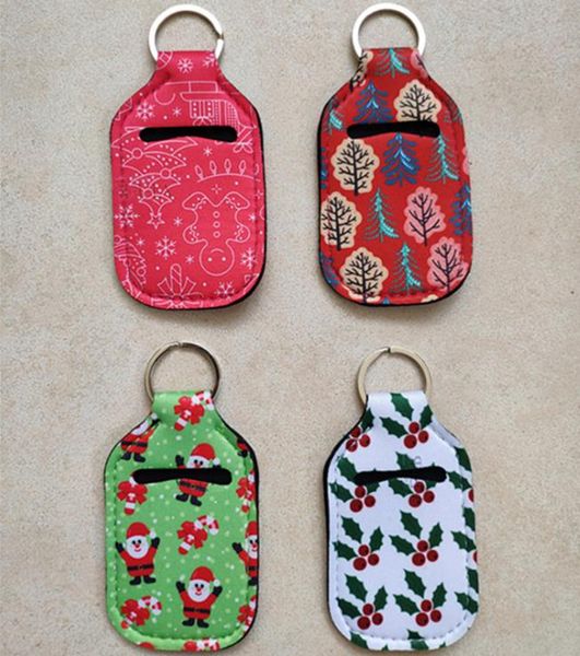 Neoprene Hand Sanitizer Bottle Titular 30ML-chaves Bags Hand Soap Bottle Titular Chaveiros Acessórios de Moda 19 Designs BT396