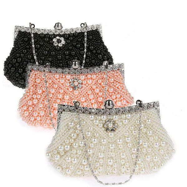

designer-1pc 2017 fashion beads ring evening bag handbag party wedding bridal clutch prom purse wallet make up bag phone case xmas gift