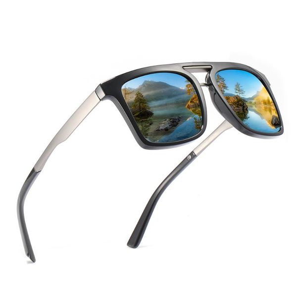 

fashion cool men's sunglasses polarized brand design driving sun glasses coating mirror uv400 glasses masculino, White;black