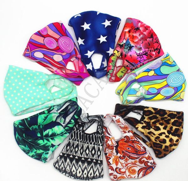 

fashion face mask one piece cut ice ощущение прохлады лицо маска цветочная leopard dots печать с фильтром slot чехла лицевой маской рот обло, Blue
