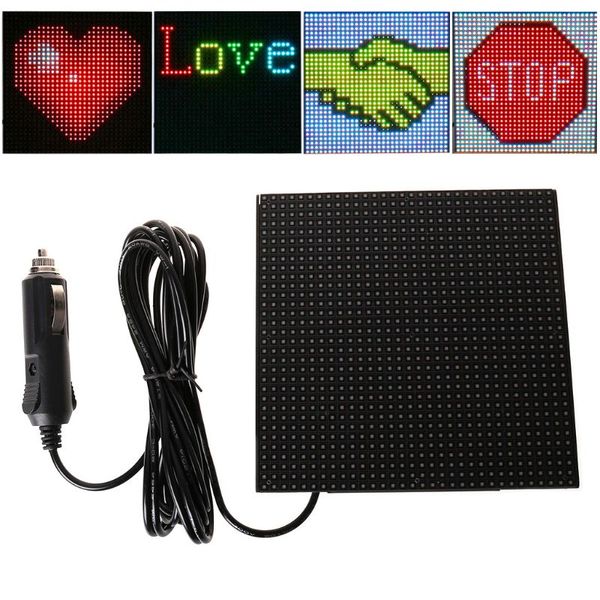 

полноцветная беспроводной bluetooth управления app автомобиля светодиодный экран прокрутки led знак, обучение вождению, фото gif light