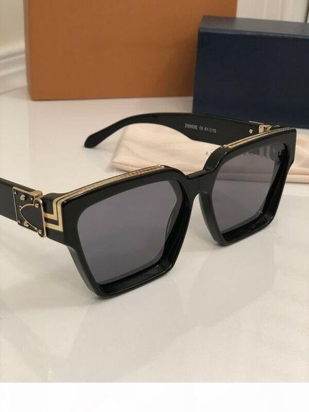 

luxury millionaires sunglasses black brand new full frame vintage designer sunglasses for millionaires women men shiny gold logo, White;black