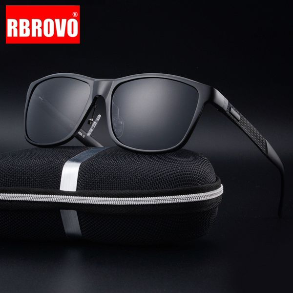 

rbrovo 2020 polarized aluminum-magnesium alloy sunglasses men brand design sun glasses classic retro outdoor glasses, White;black