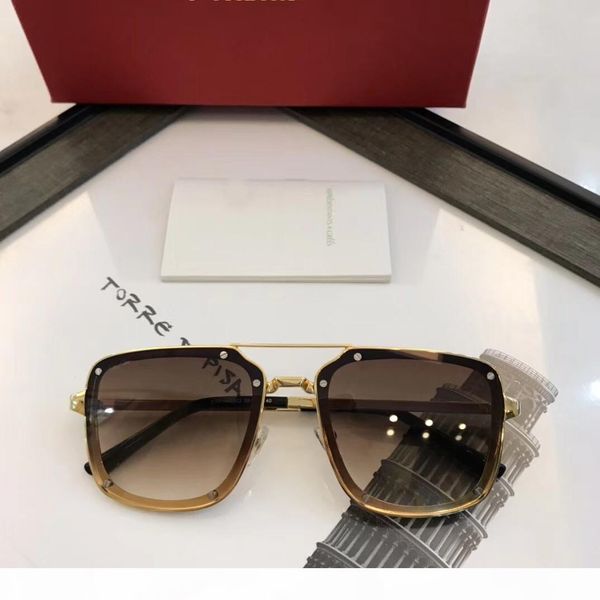 

luxury sunglasses mens sunglasses classic style metal frame 0194 uv400 protection outdoor eyewear with original box, White;black