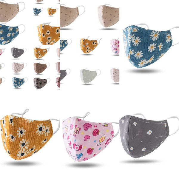 

cartoon mask face mask mouth 100% kids cotton washable reusable mask with filter dus emat 66yl