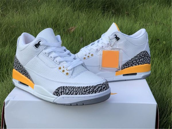 

2020 authentic 3 wmns laser orange white cement grey black men women basketball shoes trainers sneakers outdoor sports with original box