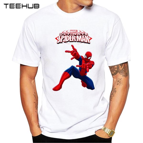

new arrivals 2019 teehub men's fashion cool spider man design t-shirt short sleeve o-neck hipster tee