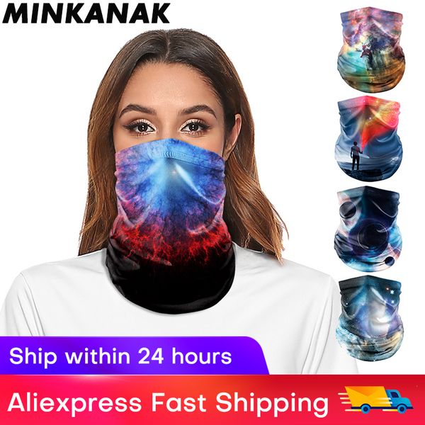 

minkanak fantasy starry sky print turban scarf magic mask outdoor sports riding fishing multifunctional headwear, Blue;gray