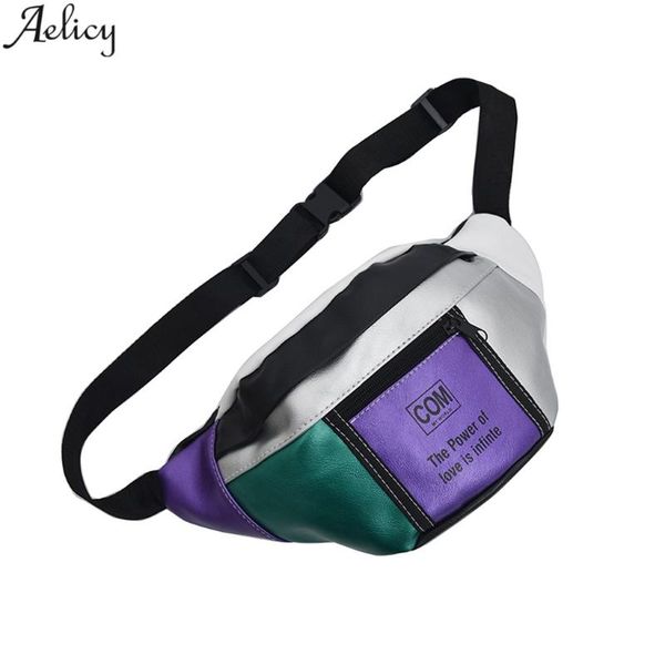 

waist bags aelicy pu leather chest bag women panelled hobos shoulder outdoor mobile phone fashion zipper messenger
