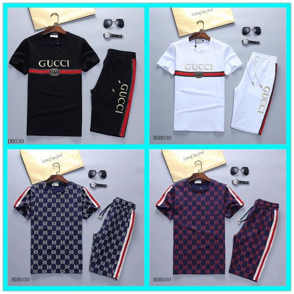 

5 pieces dhl men clothing sets short sleeve printing tracksuits summer autumn mens casual sportswear suit designer pullover sports suit, Gray