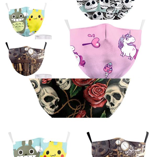 

face anti big print mouth fabric masks unicorn mouth cover reusable protection dust sw001