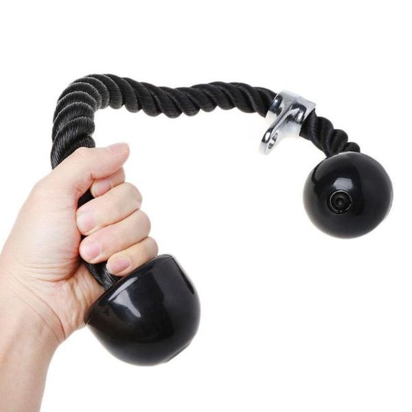 

touw buik crunches kabel pull down zijtakken biceps training spier pull fitness touw body building t7r3