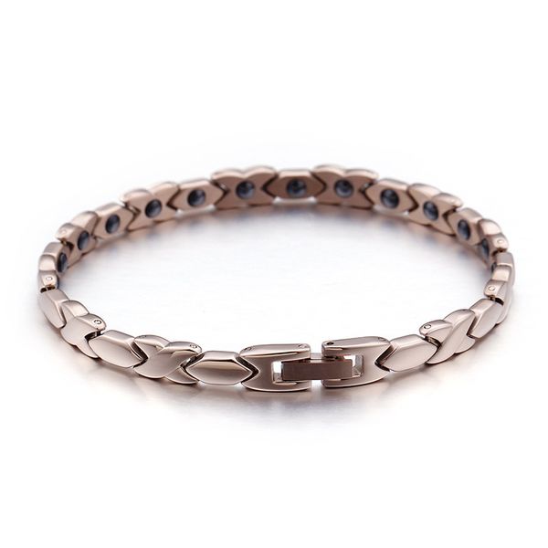 

korean fashion titanium steel jewelry with magnet bracelet, Black