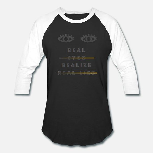 

real eyes realize real lies t shirt men customized 100% cotton round collar homme anti-wrinkle new style summer style original shirt