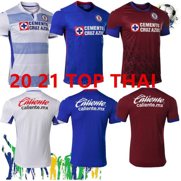 

thai mx 19 20 21 club cruz azul soccer jerseys kits 2020 2021 futbol club aguilar caraglio montoya mendez caute men boys football shirts, Black;yellow