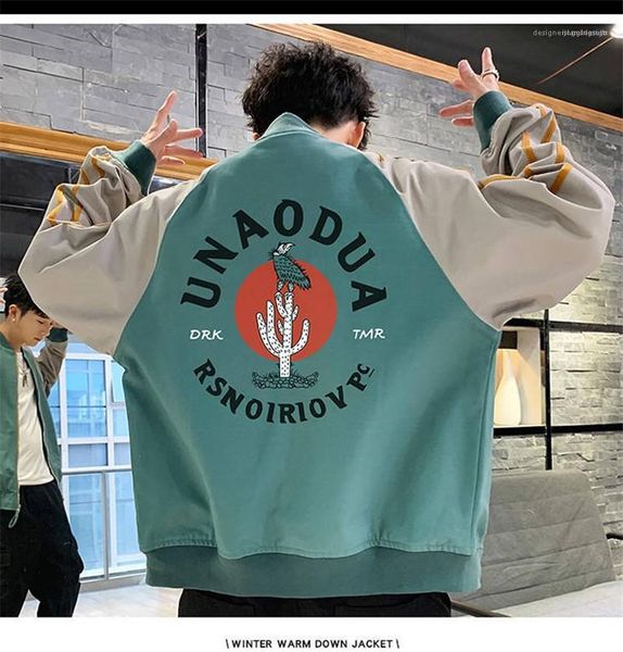 

mens ins style contrast color coats mens designer letters and striped jackets long sleeve outerwear with zipper fashion, Black;brown