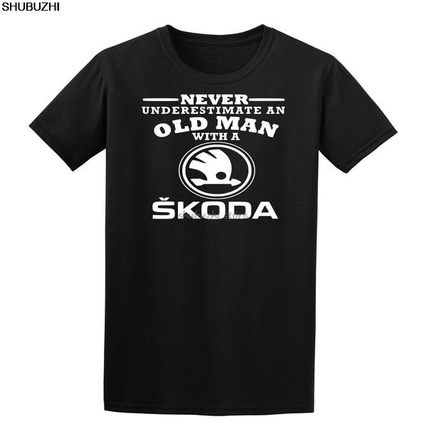 

skoda never underestimate an old man mens t shirt birthday size s - 5xl black shubuzhi fashion t shirt, cotton tee shirt sbz1258
