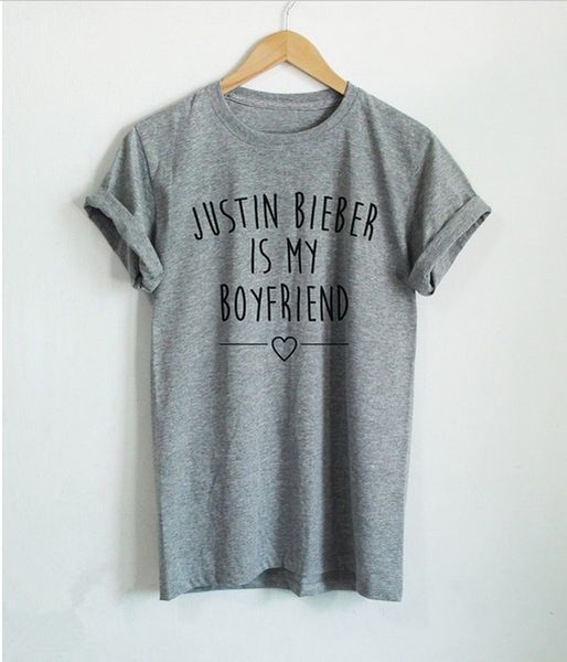 

justin bieber shirt lady justin bieber is my boyfriend t-shirts tumble clothing tee womens cotton summer woman tshirt xs-xxl