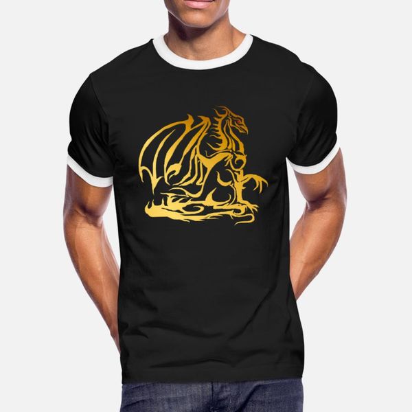 

the golden dragon t shirt men designing short sleeve s-3xl anti-wrinkle authentic summer cool shirt