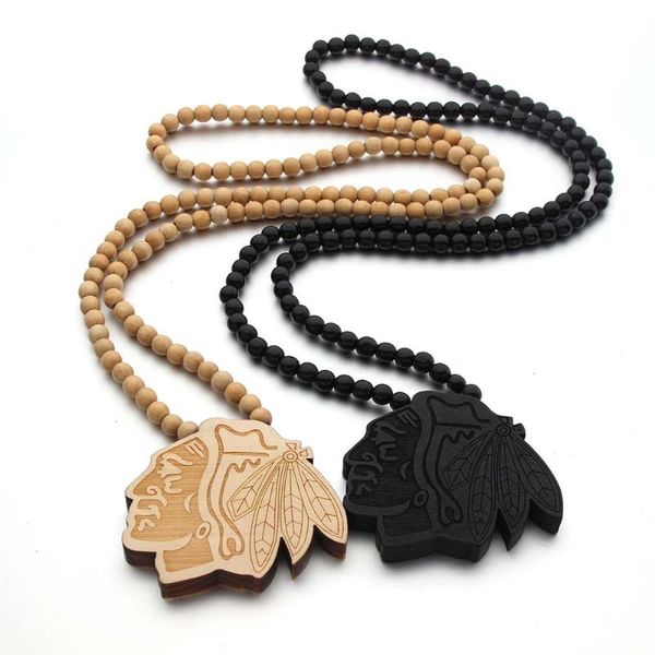

wood bead necklace hip hop jewelry/long fashion necklace, Silver