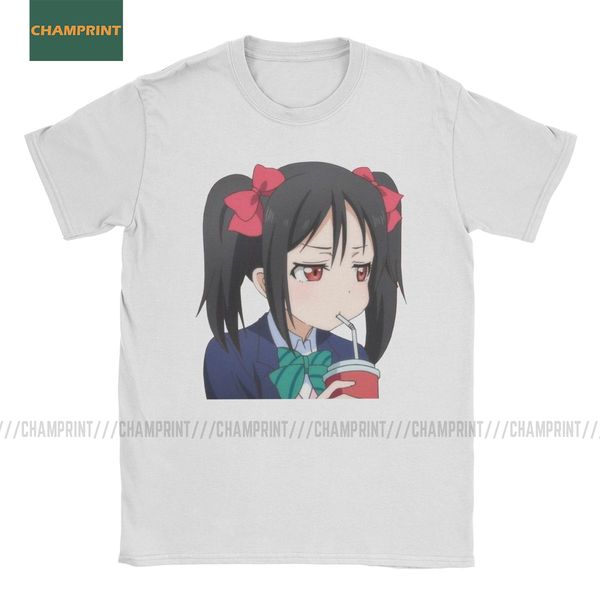 

llsif nico yazawa grumpy love live men t shirts loli rin sunshine aqours anime vintage tees short sleeve t-shirt cotton