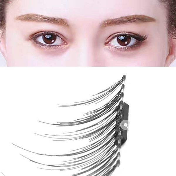 

new arrival artificial natural long magnetic eyelash woman make up wispies eyelashes magnet super soft silk lashes cosmetic