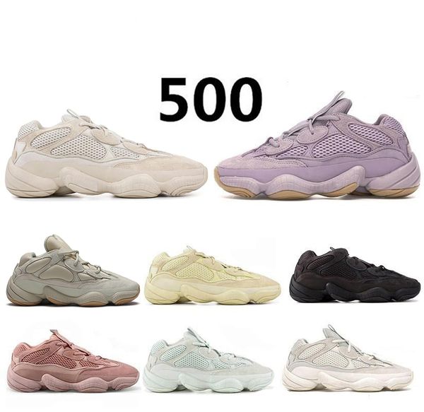 

new classic kanye west 500 soft vision stone blush running shoes bone white utility black salt super moon yellow women men trainers sneakers