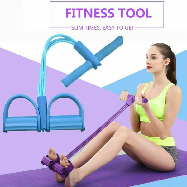 

resistance bands 4-tube foot pedal pull rope home fitness yoga gym equipment sit-up