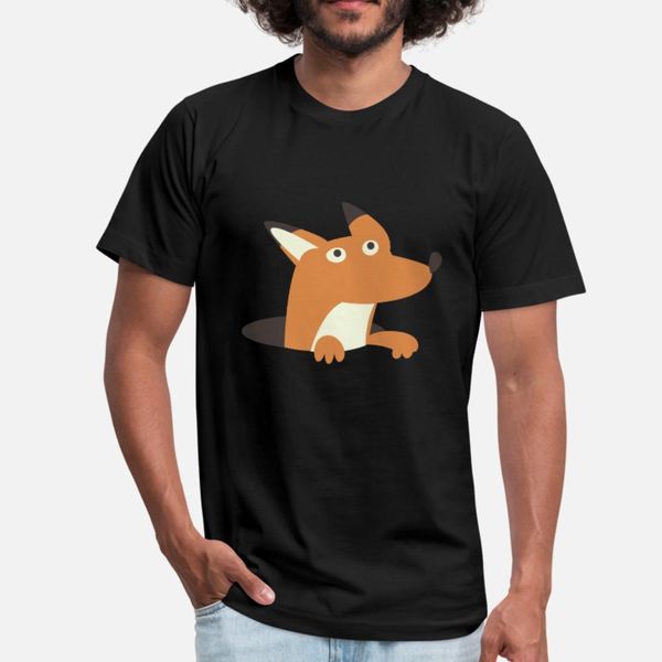 

fox cute fox gift idea t shirt men customize short sleeve o neck fit cute fashion spring kawaii shirt, White;black