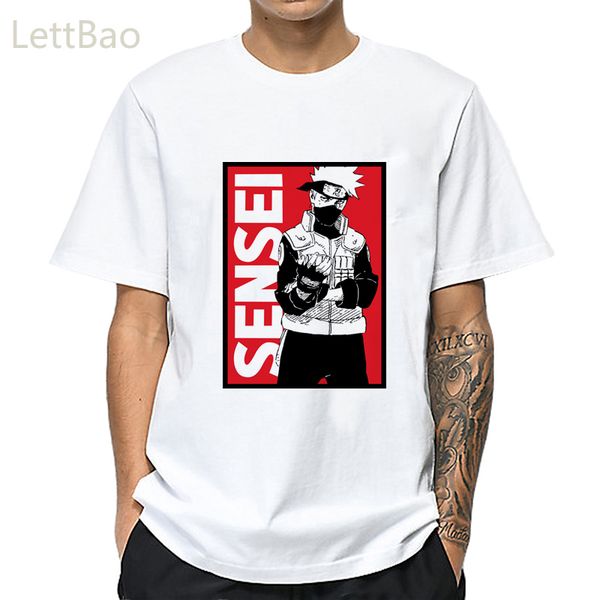 

anime naruto kakashi uchiha itachi graphic print men women t-shirts funny fashion streetwear hip hop tees male t-shirts
