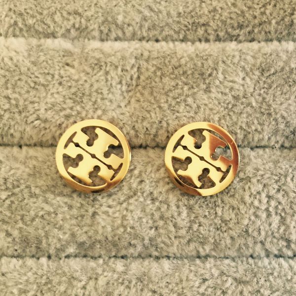 

3 colors extravagant design stamp earrings ear studs stainless steel earrings for women hoop fashion jewelry wholesale, Golden;silver