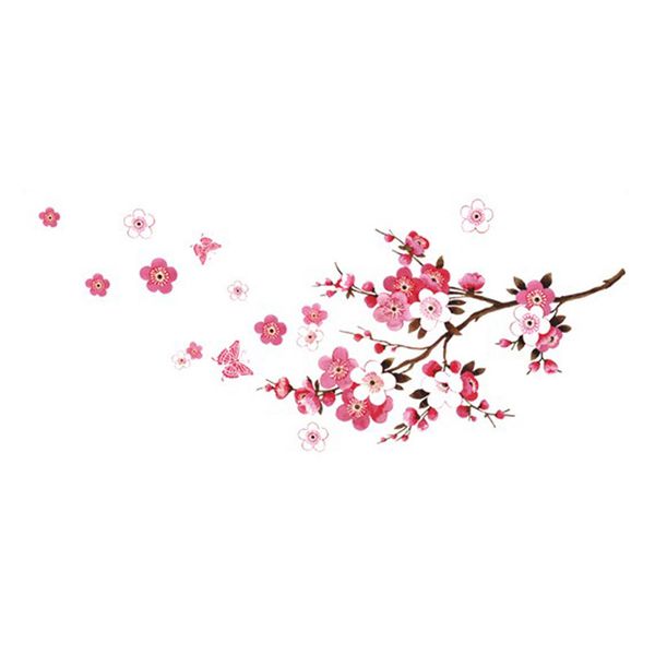 

diy removable bedroom decor wall sticker mural cherry blossom flower waterproof