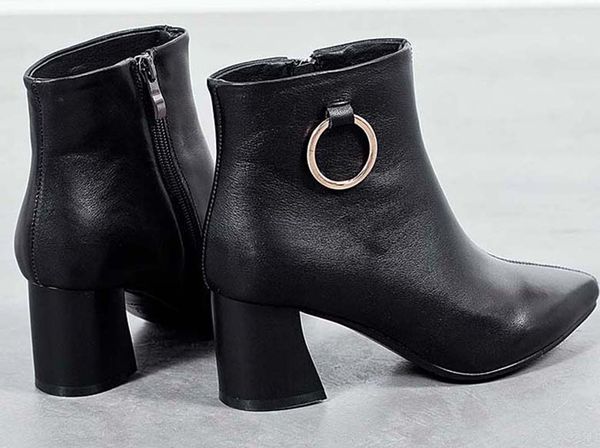 

fashion leather star women shoes woman leather short autumn winter ankle fashion brand women boots 04 px135, Black