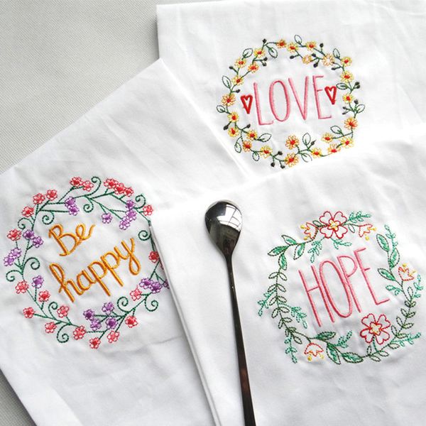 

table napkin embroidery wedding serviette absorbent cotton concise upscale home cloth kitchen use handkerchief