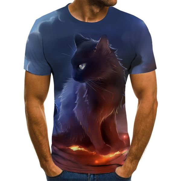 

new cool 3d print two cat male 3d print shirts humor comics comics men clothing