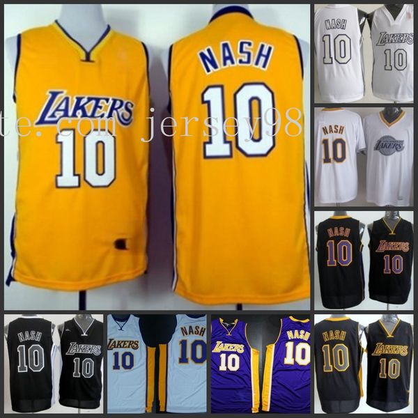 

los angeles laker men #10 steve nash revolution nba 30 swingman christmas day white jersey, Black
