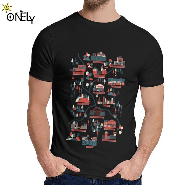 

100% cotton the walking dead map t-shirt man's hip hop leisure classic o-neck homme tee shirt