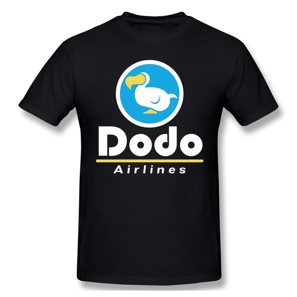 

dodo airlines logo смешные t-shirt men summer o шеи повседневный хлопок футболка graphic tee animal crossing crew neck top бесплатная достав