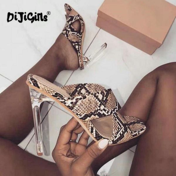 

большой размер обуви 41 42 leopard сандалии каблуки open toe высокий каблук женщины stilettos дамы лето плексигласа каблук насосы обувь кора, Black