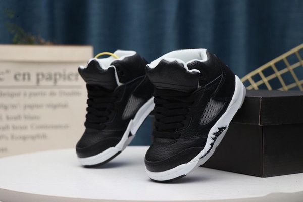

2020child kids 5 5s basketball shoes gold black kid gift 5s boys sneakers shoes