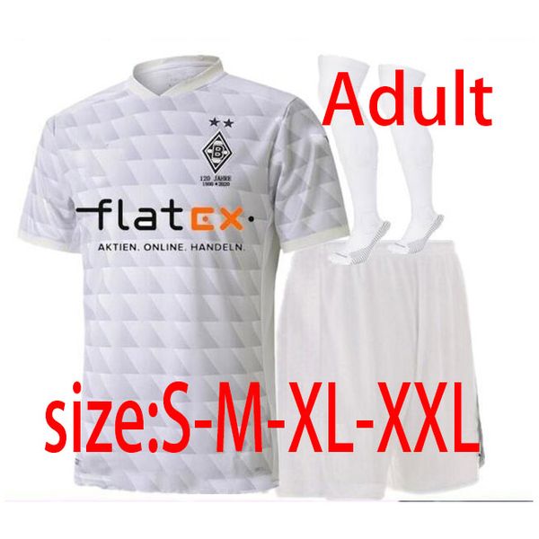 

kids kit+ sock 2020 2021 borussia monchengladbach home soccer jerseys 20 21 hraner raffel stindl plea boy set football shirt child, Black;yellow