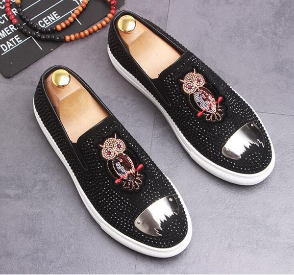 

2018 new sell suede drilling arrivla fashion mens sheet metal west casual shoes big size 38-46 dha32, Black