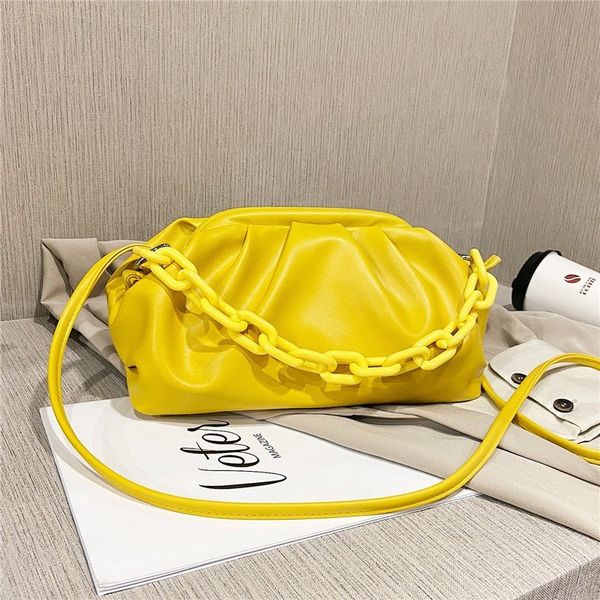 

candy color handbags for women new 2020 cloudy shape shoulder bags soft pu leather simple leisure bags cute fashion hobos