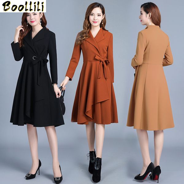 

women's windbreaker vogue office lady trench coat for women korean elegant long coat spring 2020 women clothes outerwear, Tan;black