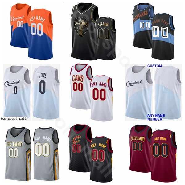 

screen print basketball collin sexton jerseys darius garland kevin love tristan thompson cedi osman andre drummond black red men women kids