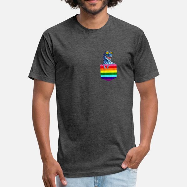 

gay lesbian pride lgbt flag pocket saurus t shirt men designing cotton o neck standard fitness humor spring autumn normal shirt