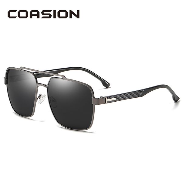 

coasion 2020 brand design polarized sunglasses men square frame sun glasses for driving male gafas de sol hombre uv400 ca1478, White;black