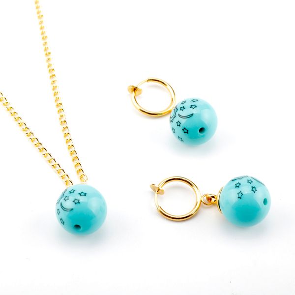 

the seven deadly sins necklaces elizabeth liones blue sun moon stars pendant necklaces for women girl cosplay jewelry gift, Silver